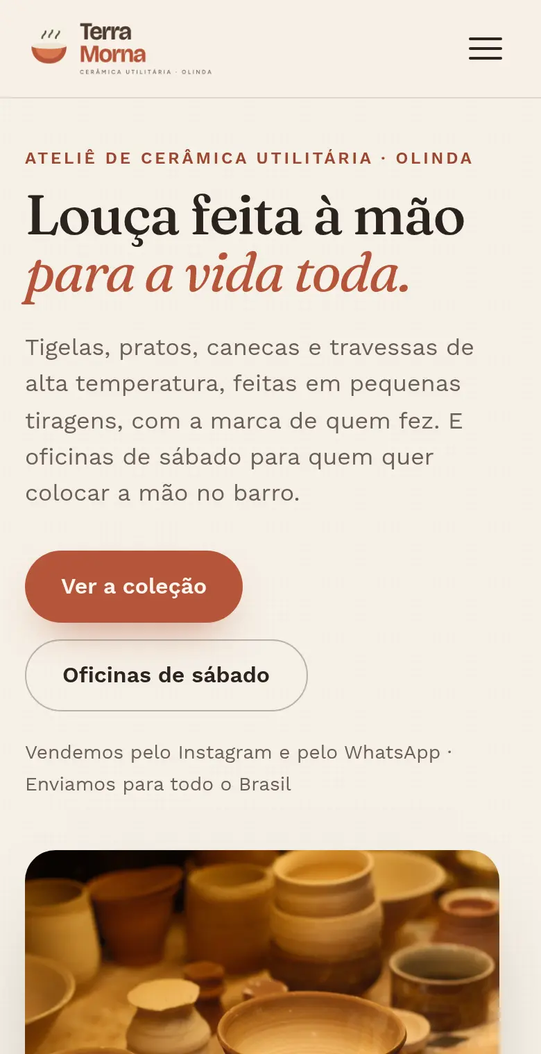 Resultado desta lição: A página inicial da sua marca pronta no seu endereço .4brand.site, com textos, fotos e cores da sua ficha, e um jeito de mudar qualquer coisa sem mexer em código.