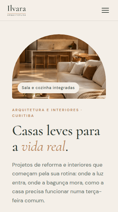 Home page of the sample site Ilvara Architecture